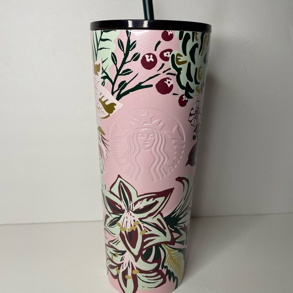 Starbucks Other - New Starbucks Pink Enchanted Forest Stainless Steel Tumbler
